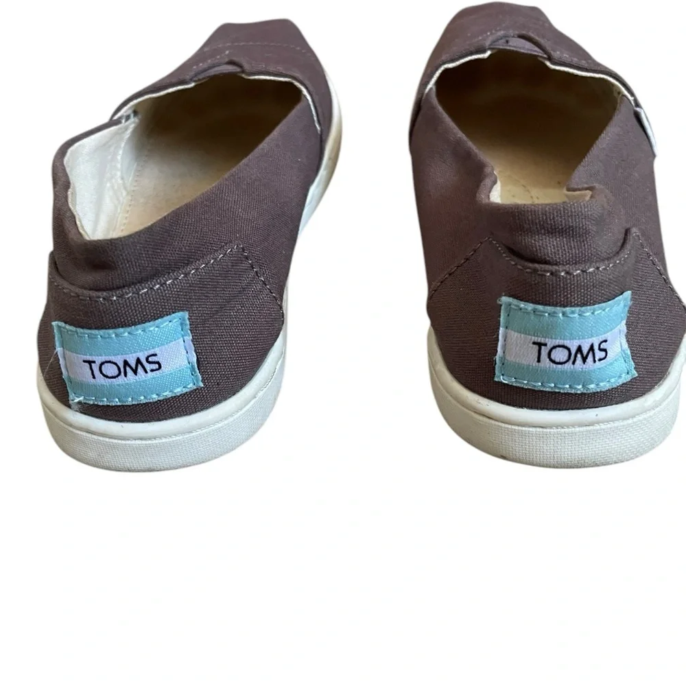 Toms Kids Alpargata Brown Loafers Comfortable Slip-Ons Size 1